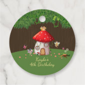 Woodland Forest, Fairy Birthday Bedankjes Labels (Achterkant)