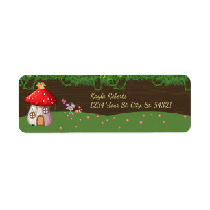 Woodland Forest, Fairy Birthday Etiket