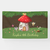 Woodland Forest, Fairy Birthday Spandoek (Horizontaal)