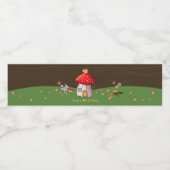 Woodland Forest, Fairy Birthday Waterfles Etiket (Enkel label)