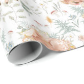 Woodland Forest Fawn Deer Gender Neutral Cadeaupapier (Rol Hoek)