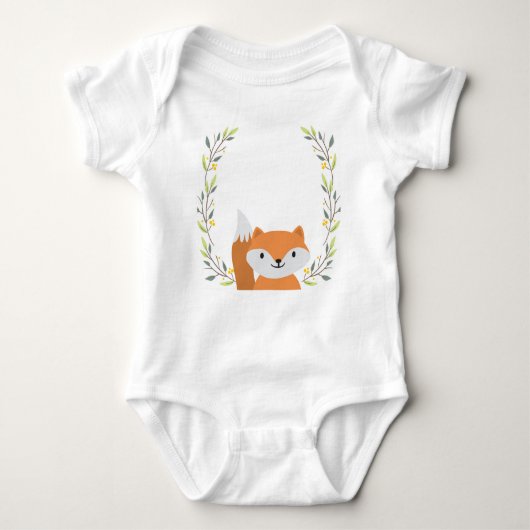 Woodland Forest Fox Baby Onsie Romper (Voorkant)
