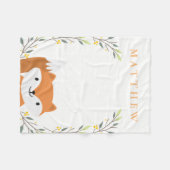 Woodland Forest Fox Fleece Blanket (Voorkant (Horizontaal))