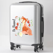 Woodland Forest Fox Waterverf Wees dapper kwekerij Sticker (Koffer)