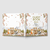 Woodland Forest Friends Baby Shower Guest Book Gastenboek (Volledig)