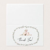 Woodland Forest Friends Folded Hartelijk dank Kaart (Buitenkant ongevouwen)