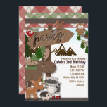 Woodland Forest Friends Kids Birthday Party Kaart<br><div class="desc">aanpassen met elke tekst</div>
