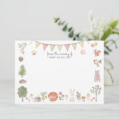 Woodland Forest Friends Nursery Note Card Kaart (Staand voorkant)