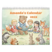 Woodland Forest Friends Personalized Kids 2026 Kalender (Hoes)