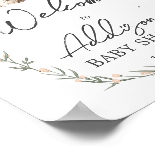 Woodland Forest Friends welkomstteken Poster (Hoek)