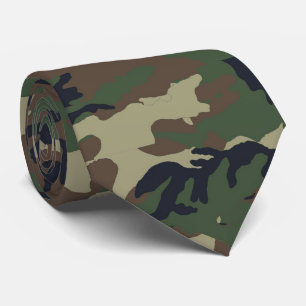 Woodland Forest Green Camouflage Pattern Stropdas