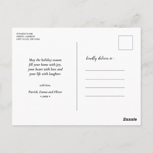 Woodland Forest Greenery Baby Deer Pine Briefkaart (Achterkant)