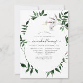 Woodland Forest Greenery Baptism of Christening Kaart (Voorkant)