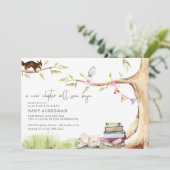 Woodland Forest Greenery | Een bibliotheek-Baby ma Kaart (Staand voorkant)