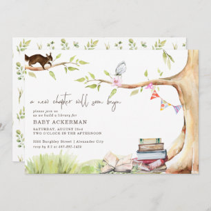 Woodland Forest Greenery   Een bibliotheek-Baby ma Kaart