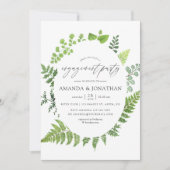 Woodland Forest Greenery Engagement Party Kaart (Voorkant)