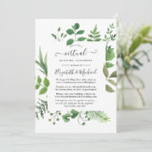 Woodland Forest Greenery Online Virtual Wedding Kaart (Staand voorkant)