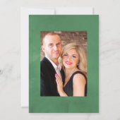 Woodland Forest Greenery Rustic Wedding Foto Kaart (Achterkant)