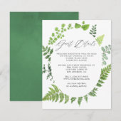 Woodland Forest Greenery Wedding Guest Details Informatiekaartje (Voorkant / Achterkant)