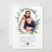 Woodland Forest Greenery Wedding Save The Date (Voorkant)