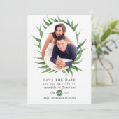 Woodland Forest Greenery Wedding Save The Date (Staand voorkant)