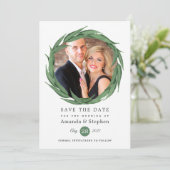 Woodland Forest Greenery Wedding Save The Date (Staand voorkant)