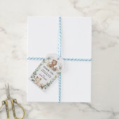 Woodland Forest groen krans Baby shower gunsten Cadeaulabel (Met Touw)