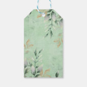 Woodland Forest groen krans Baby shower gunsten Cadeaulabel (Achterkant)