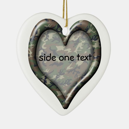 Woodland Forest Heart Keramisch Ornament (Rechts)