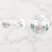 Woodland Forest Herten Winter Party Confetti (Voorkanten)