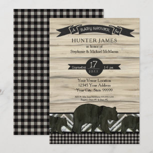 Woodland Forest houthakker Beren Hout Baby shower Kaart