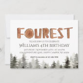 Woodland Forest Kids Birthday Kaart (Voorkant)