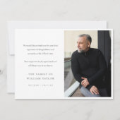 Woodland Forest Lake Funeral Photo Bedankkaart (Achterkant)