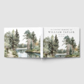 Woodland Forest Lake In Loving Memory Funeral Gastenboek (Volledig)