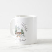 Woodland Forest Love Deer Couple met Names Koffiemok (Voorkant links)