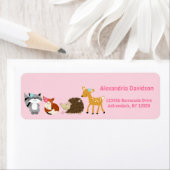 Woodland Forest (Meisje) Adresetiketten Etiket (Insitu)