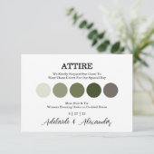 Woodland Forest Moderne Trouwkleding Kaart (Staand voorkant)