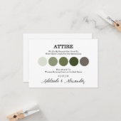 Woodland Forest Moderne Trouwkleding Kaart (Voorkant / Achterkant in situ)