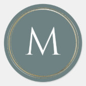 Woodland Forest Monogram Small Round Labels (Voorkant)
