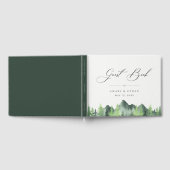 Woodland Forest Mountain bruiloft Gastenboek (Volledig)