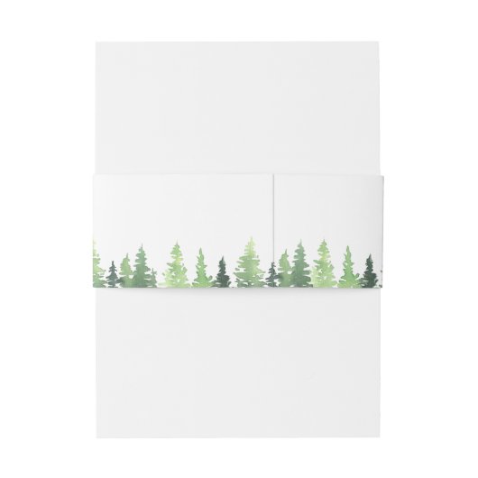 Woodland Forest Mountain bruiloft Uitnodigingen Wikkel (Achterkant Voorbeeld)