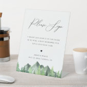 Woodland Forest Mountain Reclamebord Met Voetstuk (Insitu)