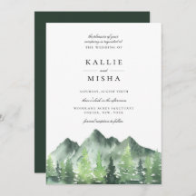 Woodland Forest Mountains Wedding