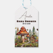 Woodland Forest Mushroom Baby shower Herfst Bedank Cadeaulabel (Voorkant)