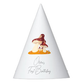 Woodland Forest Mushroom Eerste Verjaardag Feesthoedjes