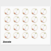 Woodland Forest Mushroom Floral Wedding Ronde Sticker (Vel)
