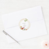 Woodland Forest Mushroom Floral Wedding Ronde Sticker (Envelop)