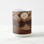 Woodland Forest Night Scene Mok | gebeeldhouwde pi (Center)