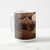 Woodland Forest Night Scene Mok | gebeeldhouwde pi (Voorkant links)