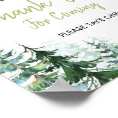 Woodland Forest Oh Boy Baby shower Dank je wel Poster (Hoek)